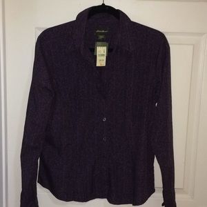 NWT Eddie Bauer button down shirt size l